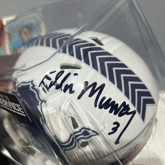 Detroit Lions “Salute to Service” Mini Helmet + 3 Autographed Cards - Picture 4 of 7